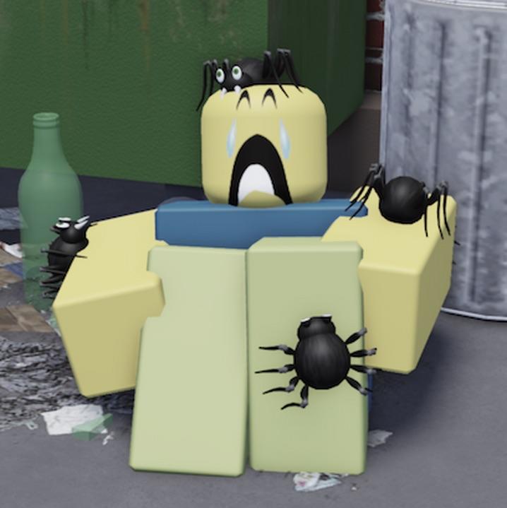 spider noob crying