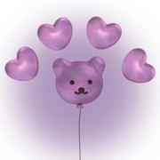 紫色熊氣球