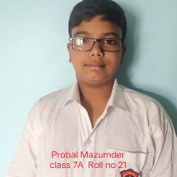 Prabal Majumder class 8 A Roll